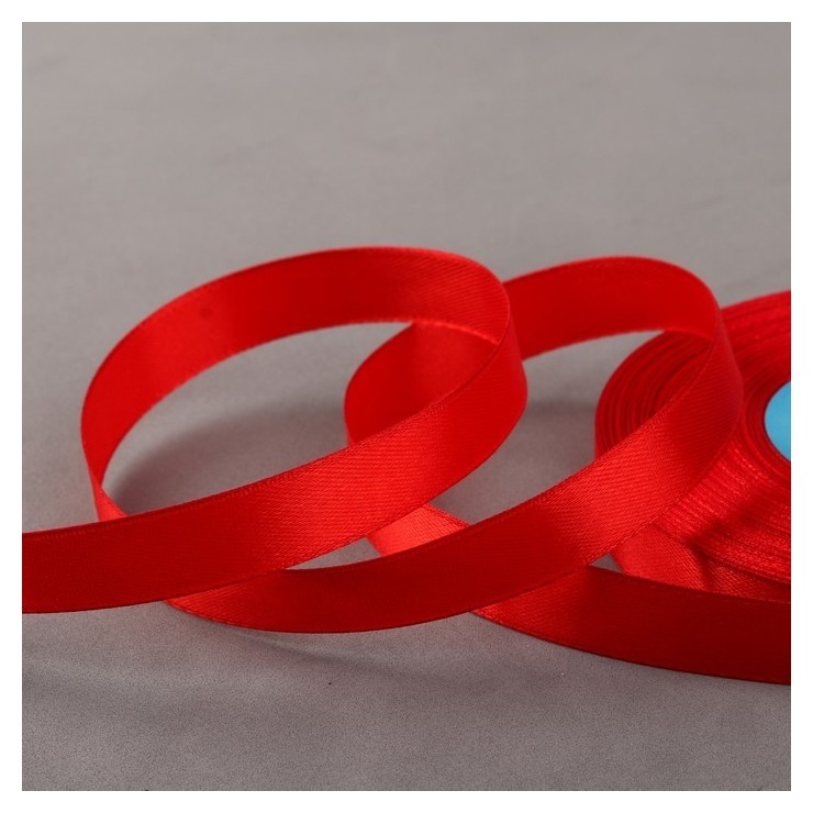 

Лента атласная, 12 мм × 33 ± 2 м, цвет ярко-красный №111