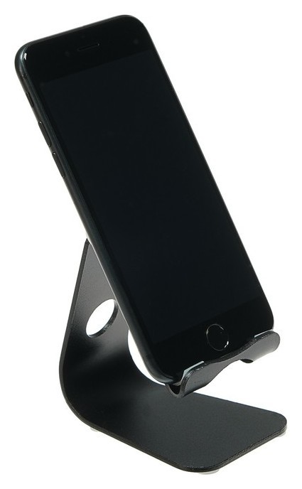 Подставка для телефона, с регулируемым углом наклона, металл, чёрный