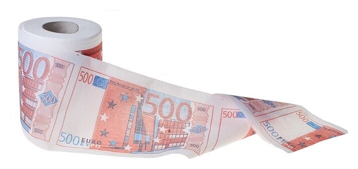 Туалетная бумага "500 евро"  Русма