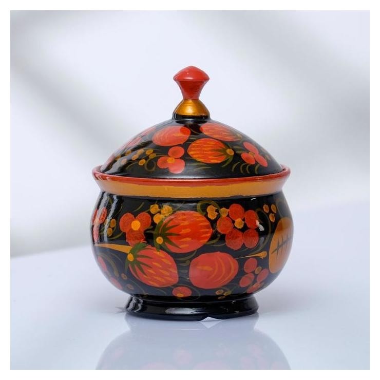 

Солонка «Ягодка», большая, 9×6,, хохлома, Разноцветный