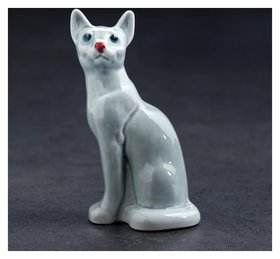 Статуэтка фарфоровая Кошка тайка,10 см Весёлый фарфор (Чайник)
