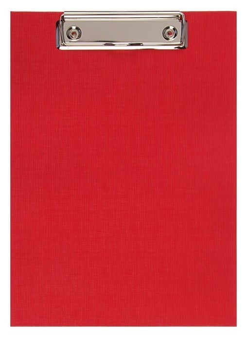 Планшет с зажимом А5 канцбург, бумвинил, красный
