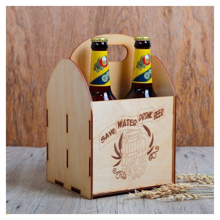 

Ящик под пиво "Save Water Drink Beer!", Бежевый