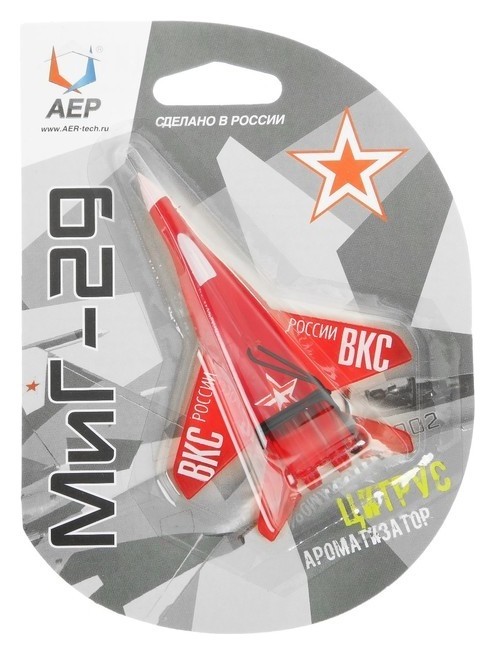 

Ароматизатор подвесной самолет миг-29, цитрус