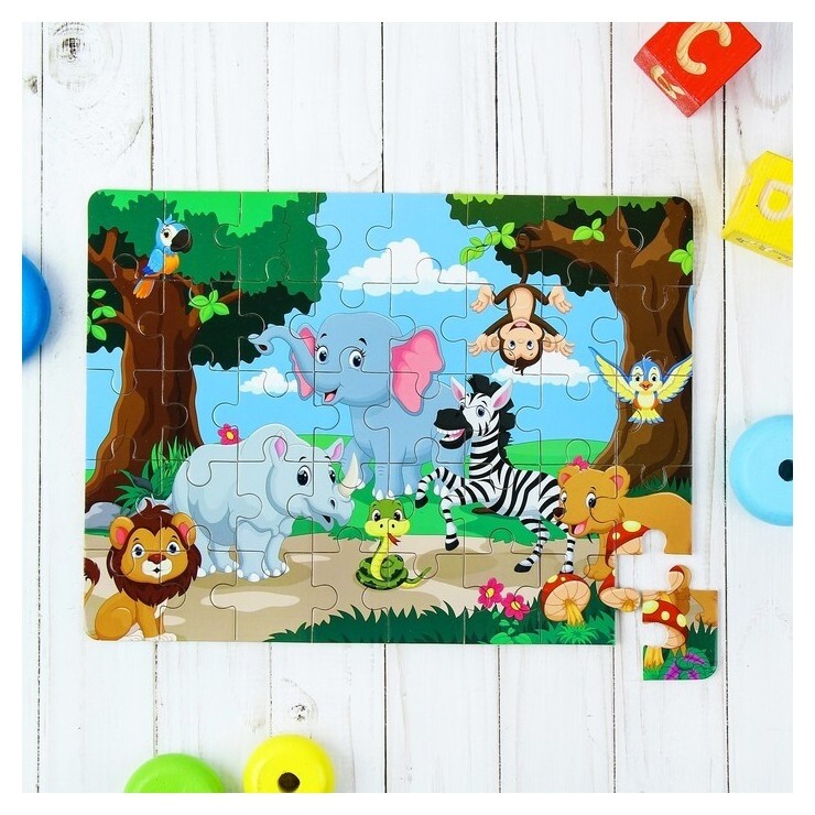 Пазл большой «Животные в лесу»  