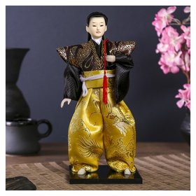 Кукла коллекционная "Самурай с длинными волосами с мечом" 30х12,5х12,5 см 