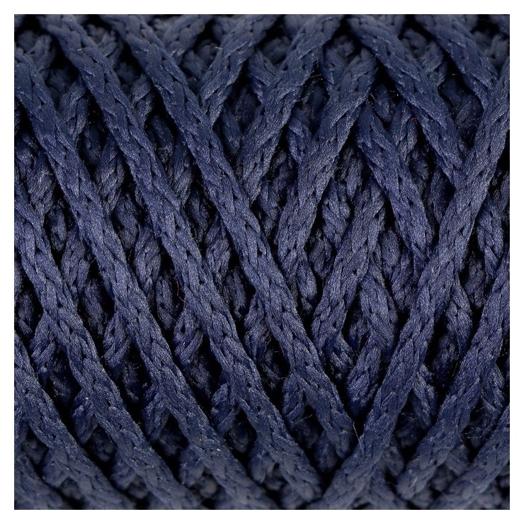 

Шнур для вязания "Классик" без сердечника 100% полиэфир ширина 4мм 100м (Т.синий)