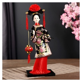 Кукла коллекционная "Китаянка в национ. платье с китайским фонариком" 32х12,5х12,5 см 
