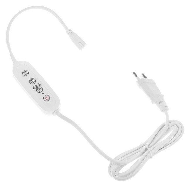 Таймер с вилкой Uniel, 220 В, 150 Вт, разъем L/n, для фитосветильника, провод 2 м  Uniel