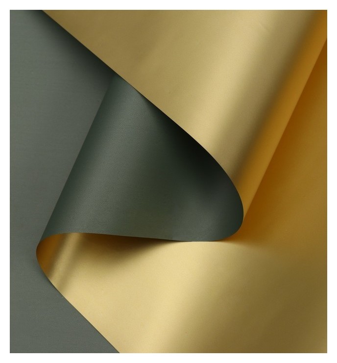 

Пленка для цветов "Пленка с золотом", цвет серо-зелёный, 58 см х 5 м, Чёрный