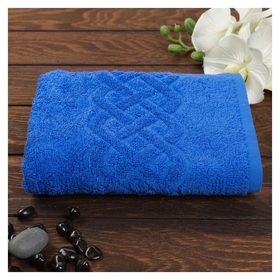 Полотенце махровое «Plait», цвет синий, 30х70 см Cleanelly