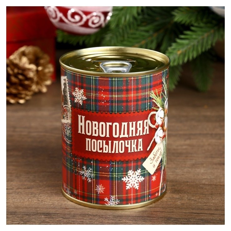 

Копилка-банка металл "Новогодняя посылочка" 7,3х9,5 см, Разноцветный