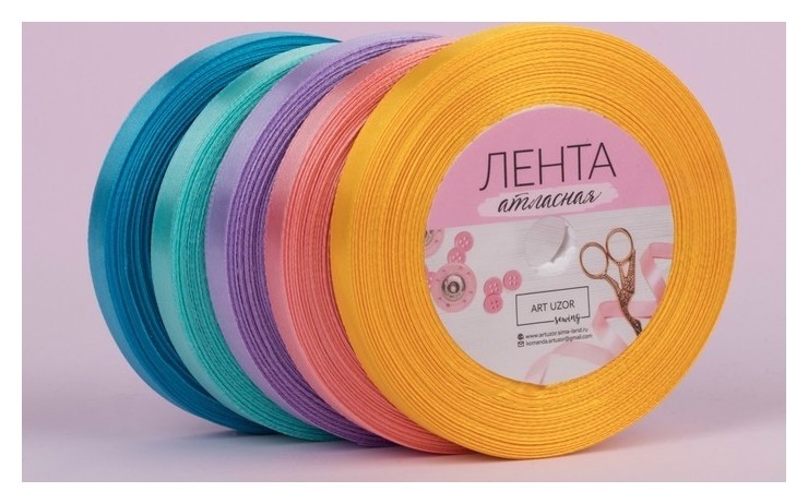 

Набор атласных лент «Весенний», 5 шт, размер 1 ленты: 10 мм × 23 ± 1 м, Разноцветный