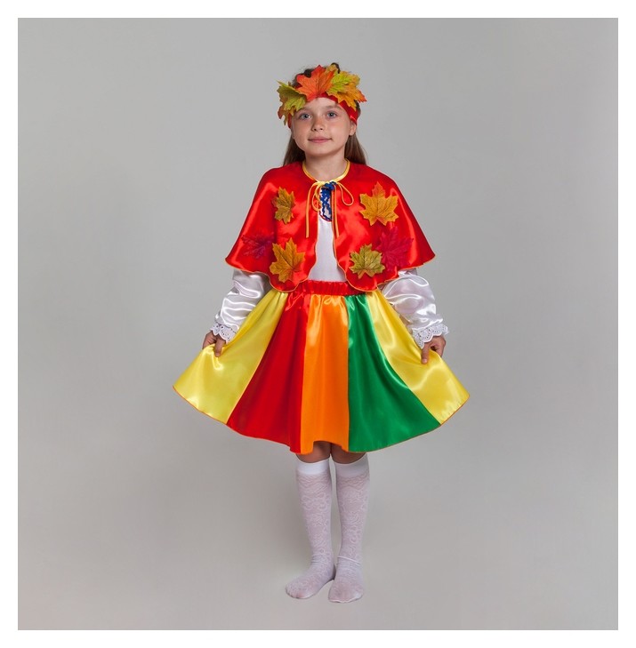 

Карнавальный костюм "Осень", пелерина, юбка, повязка, р-р 28, рост 98-104 см