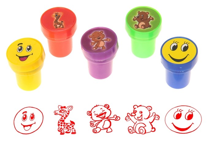 

Печать цветная "Веселая компания", набор 5 шт, Разноцветный