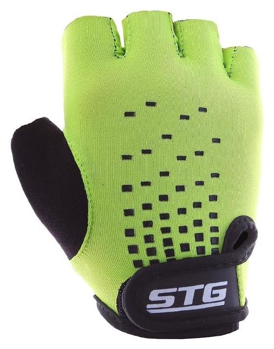 Перчатки велосипедные детские STG Al-03-511, размер XS, цвет зелёный/чёрный STG