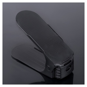 Подставка для хранения обуви регулируемая, 26×10×6 см цвет чёрный 