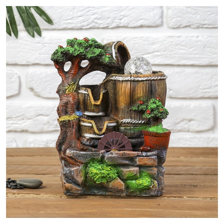 

Фонтан "Кадки под деревом" ,5*18*27 см (С подсветкой