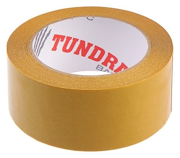 

Лента двусторонняя Tundra, , полипропиленовая, клейкая, прозрачная основа