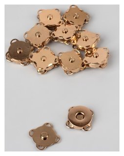 Кнопки магнитные пришивные, D = 14 мм, 10 шт, цвет золотой Арт узор