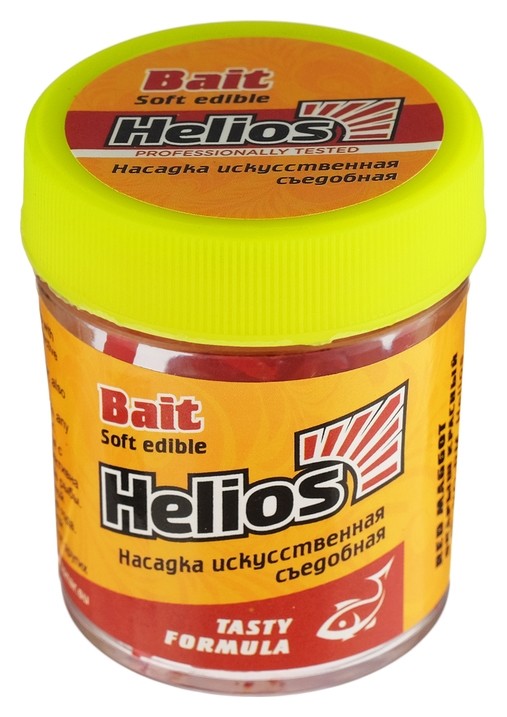 Насадка искусственная съедобная Helios «Опарыш красный» (Hs-no-rm)
