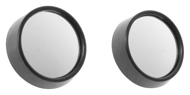 Зеркало сферическое 50 мм, с козырьком, чёрный на блистере, набор 2 шт.