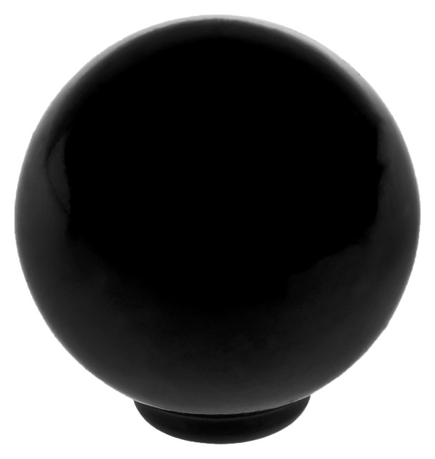Ручка кнопка Plastic 008, пластиковая, черная