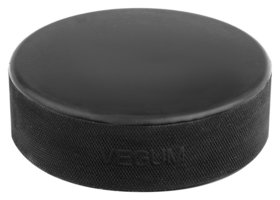 Шайба хоккейная Vegum Junior, D=60 мм, H=20 мм, 85-90 г, цвет чёрный 