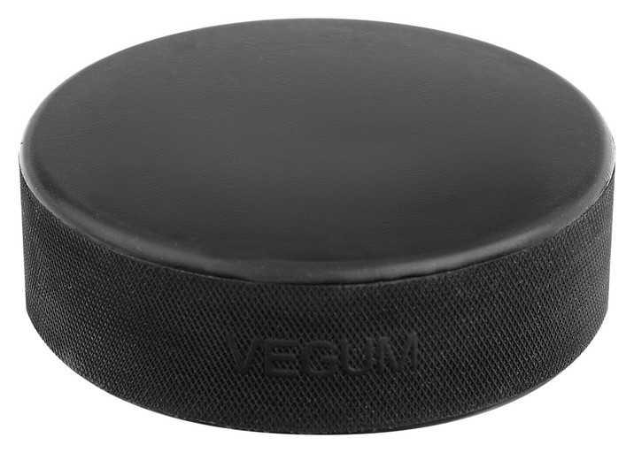 Шайба хоккейная Vegum Junior, D=60 мм, H=20 мм, 85-90 г, цвет чёрный