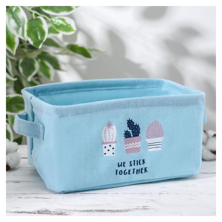 

Корзина для хранения «Кактус», 23×16×12 см, цвет голубой