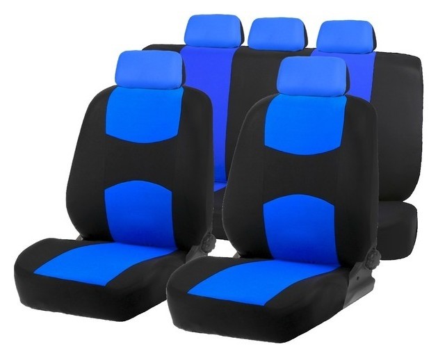 Авточехлы на сиденья Torso Premium универсальные, 9 предметов, чёрно-синий Av-4