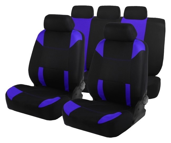 Авточехлы на сиденья Torso Premium универсальные, 9 предметов, чёрно-синий Av-36