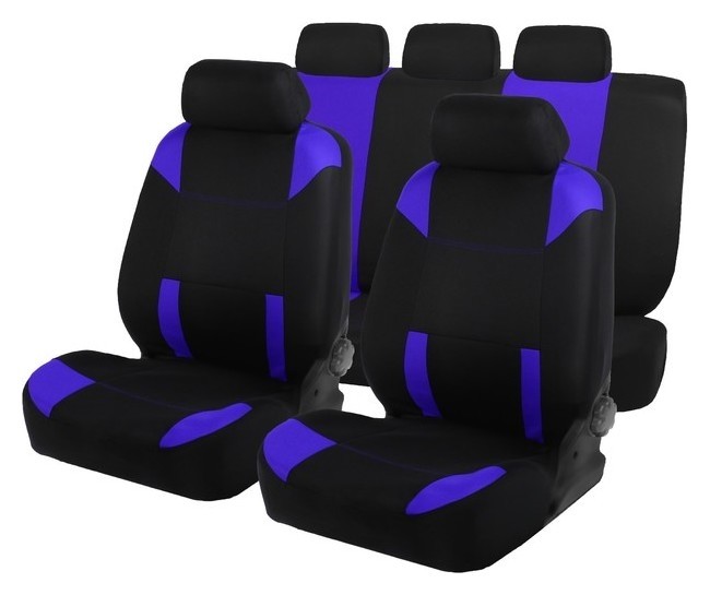 

Авточехлы на сиденья Torso Premium универсальные, 9 предметов, чёрно-синий Av-36