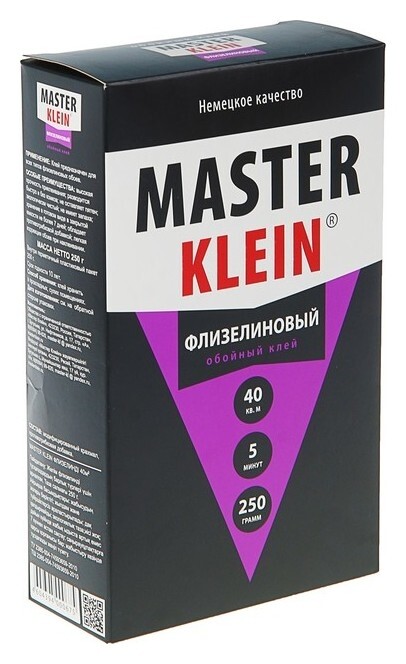 Клей обойный Master Klein, для флизелиновых обоев, 250 г  Master klein