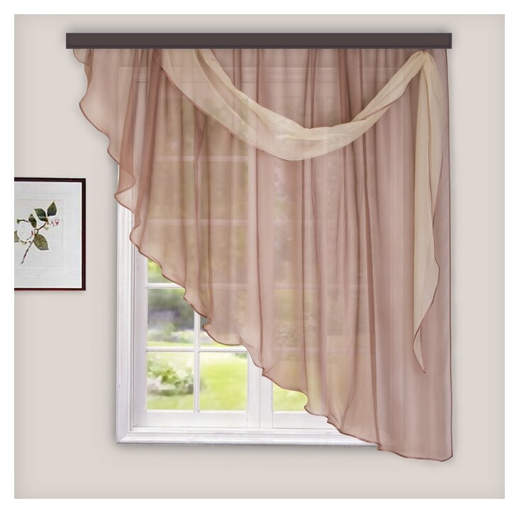 Комплект штор для кухни «Весна», 280х160 см, цвет какао  Witerra