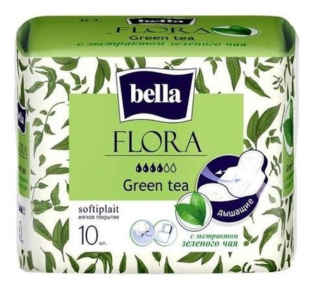 Прокладки женские гигиенические Bella Flora Green Tea с экстрактом зеленого чая 10 шт. отзывы