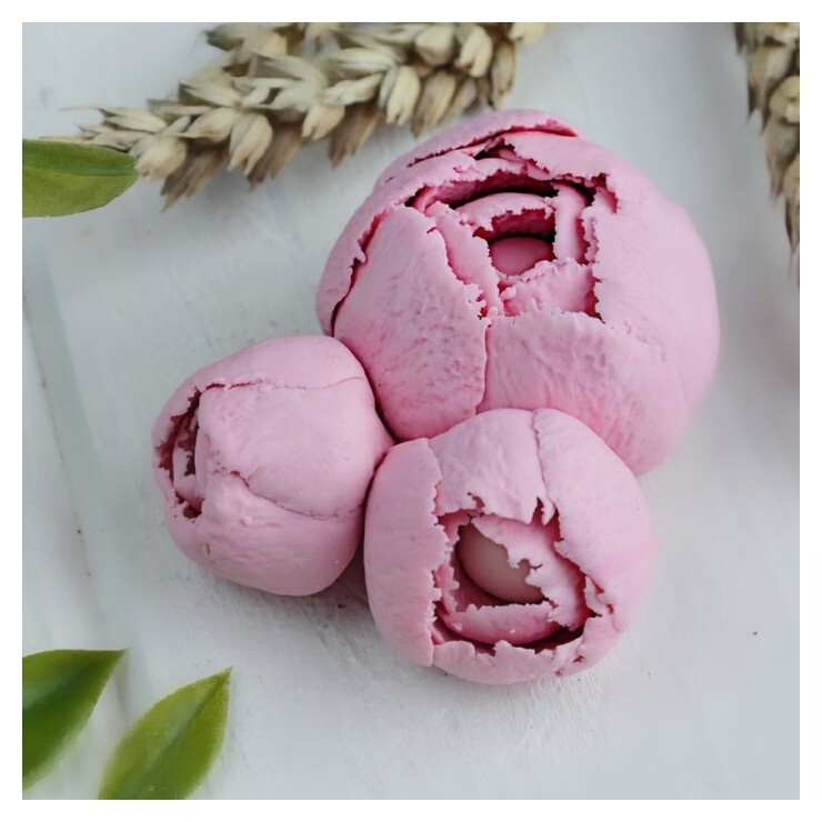 Силиконовая форма для мыла «Бутон пиона тройной»  