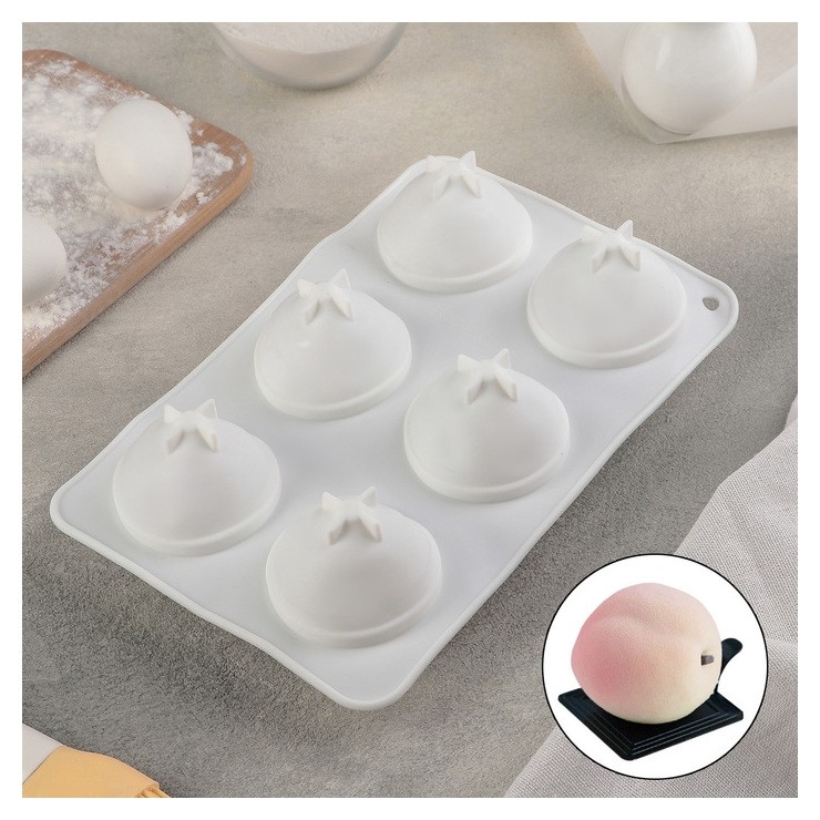 

Форма для муссовых десертов и выпечки «Персик», 26×16,7 см, цвет белый