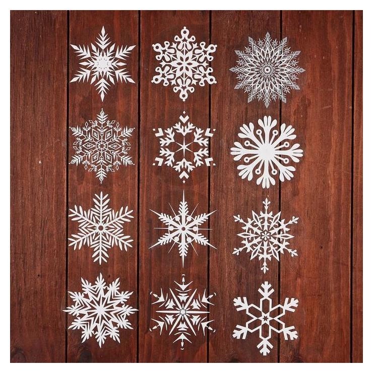 

Набор наклеек для творчества Снежинки белые