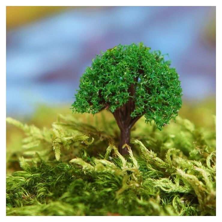 Миниатюра кукольная, набор 4 шт «Дерево» размер 1 шт: 2×2×3,5 см, цвет зелёный  