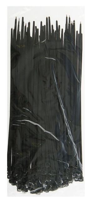 Хомут-стяжки пластиковые, 3.6х200 мм, чёрные, упаковка 100 шт.