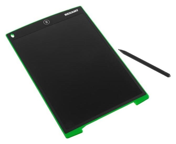 Планшет для рисования Rexant 70-5003, 12, защита от стирания, чёрно-зеленый