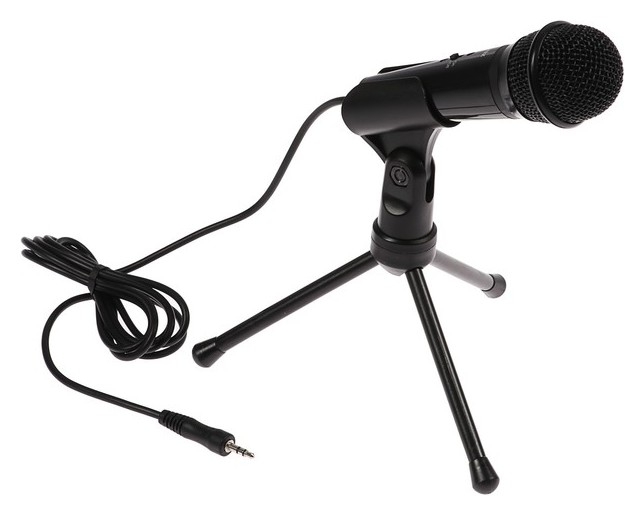 Микрофон Ritmix Rdm-120, 30 дБ, 2.2 ком, разъём 3.5 мм, кабель 1.8 м, черный