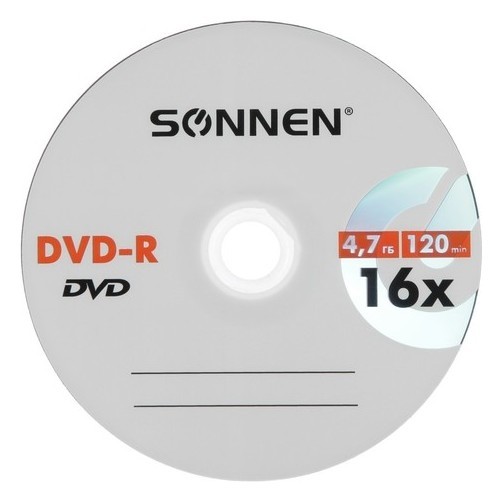 Диск Dvd-r Sonnen, 16x, 4.7 Гб, конверт, 1 шт