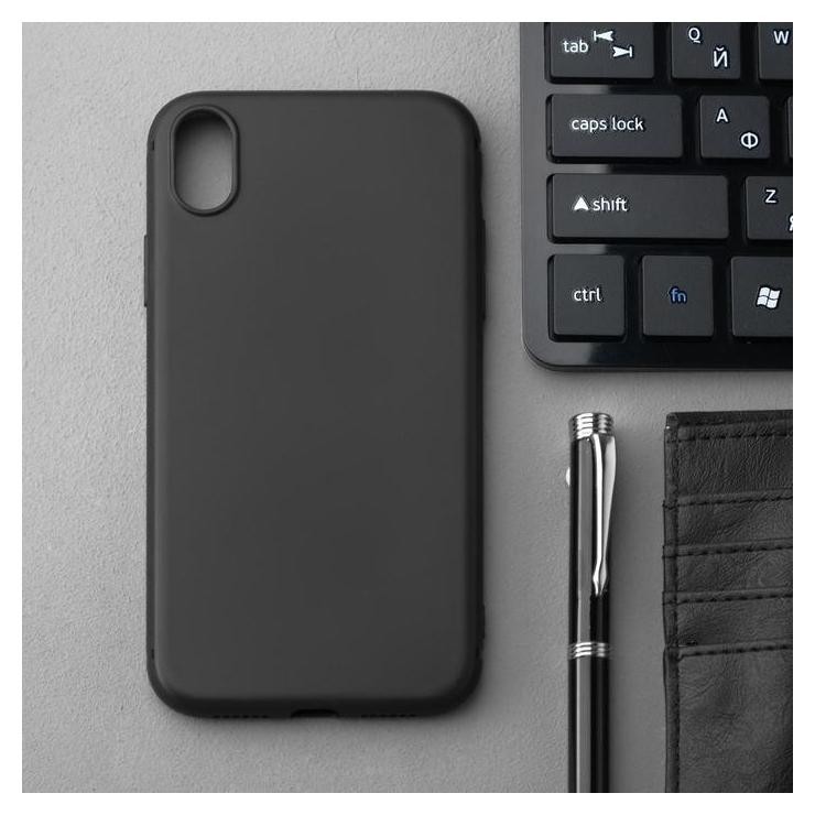 

Чехол Innovation, для Iphone XR, силиконовый, матовый, черный, Чёрный