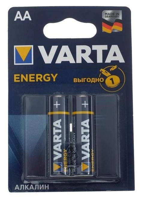 

Батарейка алкалиновая Varta Energy, AA, Lr6-2bl, 1.5в, блистер, 2 шт.