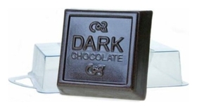 Пластиковая форма для мыла "Тёмный шоколад" 6,5х6,5х2,5 см Выдумщики
