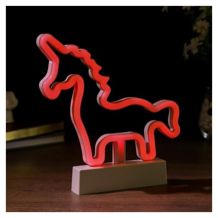 

Ночник "Единорог" LED (Красный свет) батарейки 2хaa 22х2,7х22