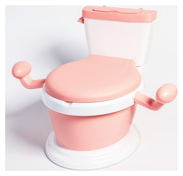 

Горшок-унитаз с ручками, цвет розовый