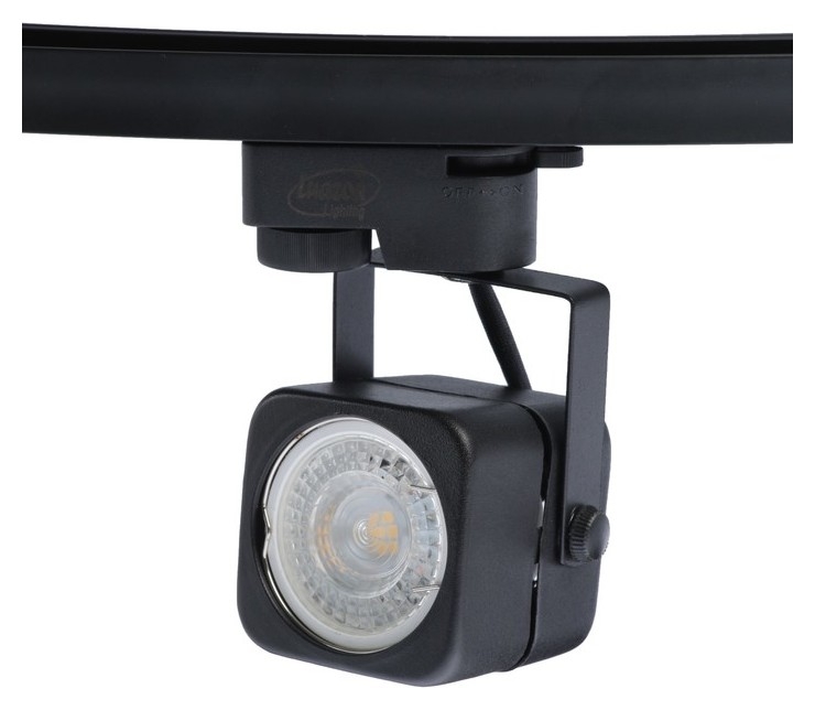 Трековый светильник Luazon Lighting под лампу Gu10, квадратный, корпус черный